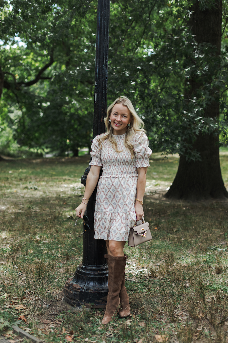 The Uptown Smocked Puff Sleeve Mini Dress