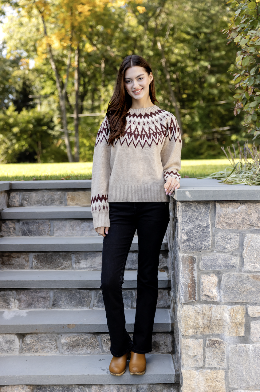 Camel Fair Isle Sweater