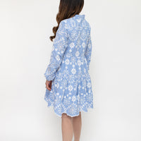 Hydrangea Eyelet Charlotte Dress