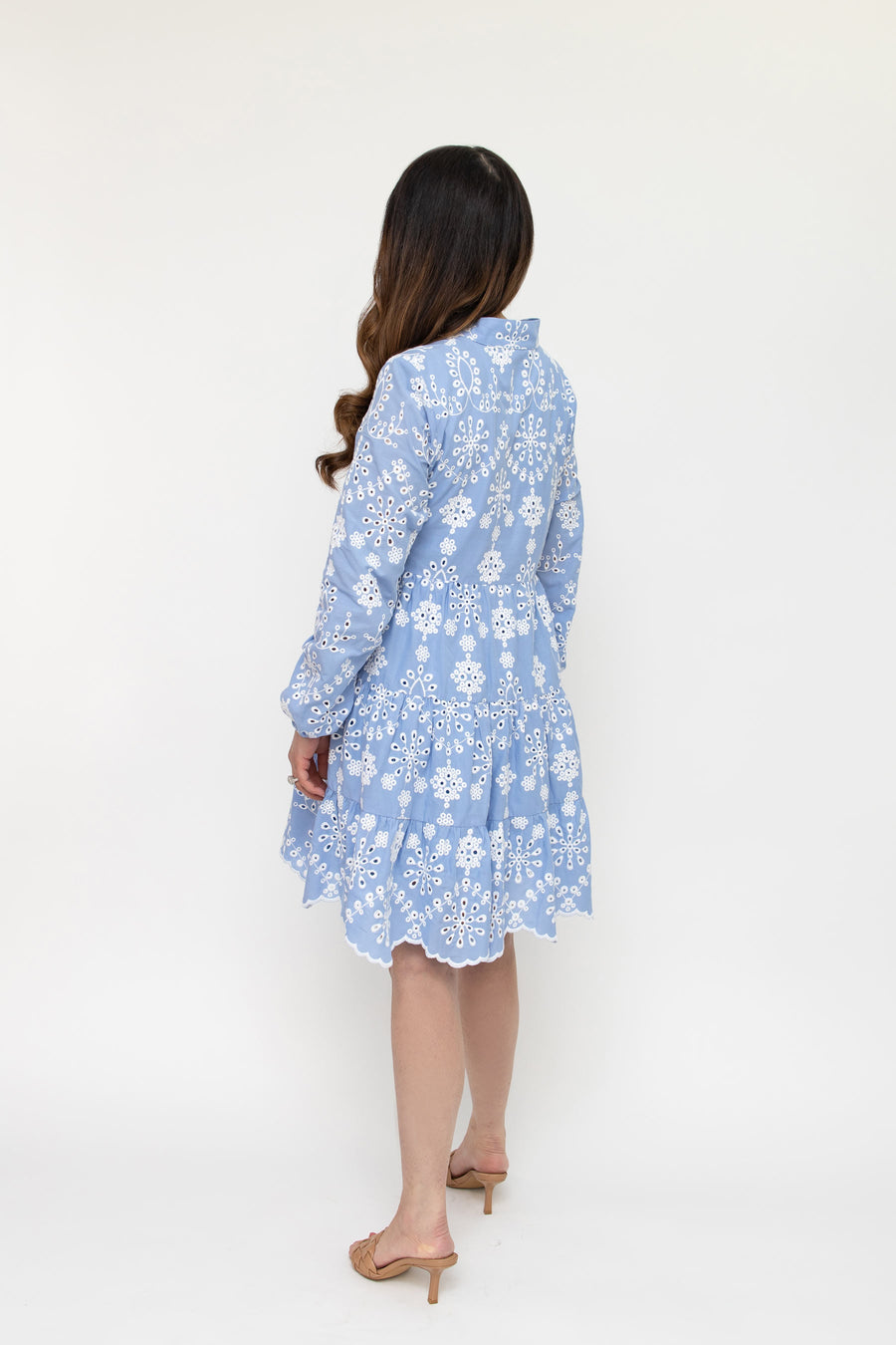 Hydrangea Eyelet Charlotte Dress