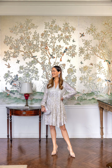 Silver Sequin Charlotte Dress
