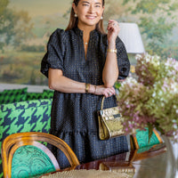 Black Jacquard Marie Maxi Dress