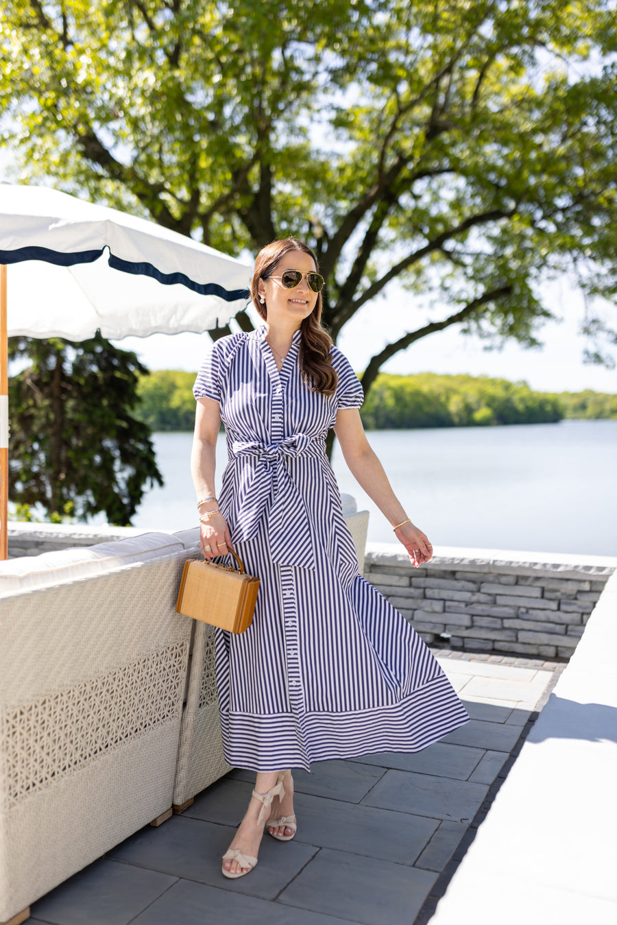 Navy & White Stripe Abby Dress