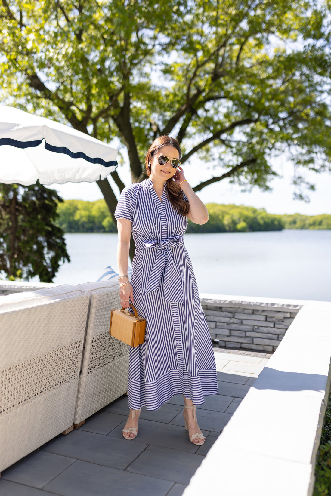Navy & White Stripe Abby Dress
