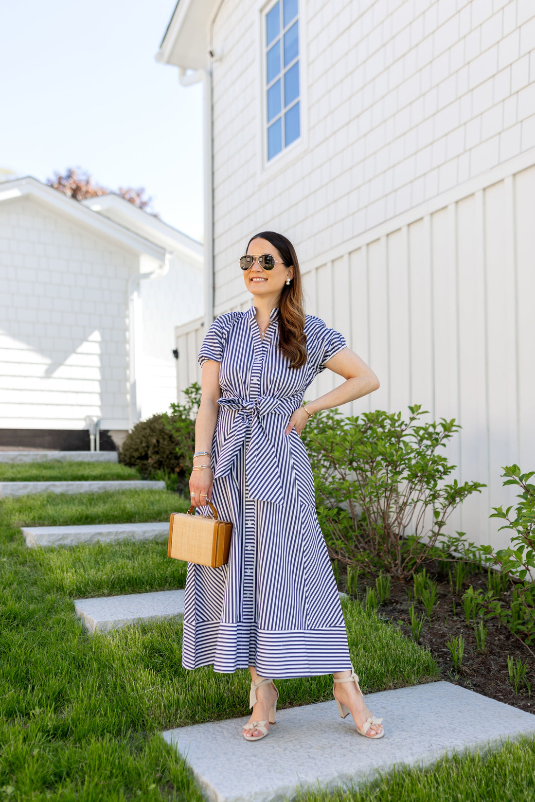 Navy & White Stripe Abby Dress