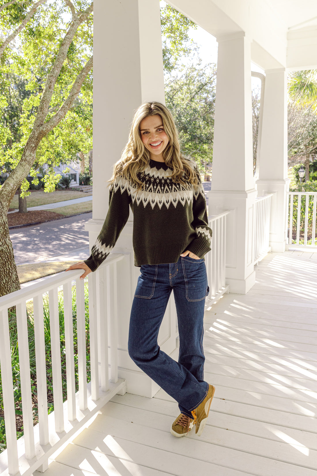 Olive Fair Isle Sweater