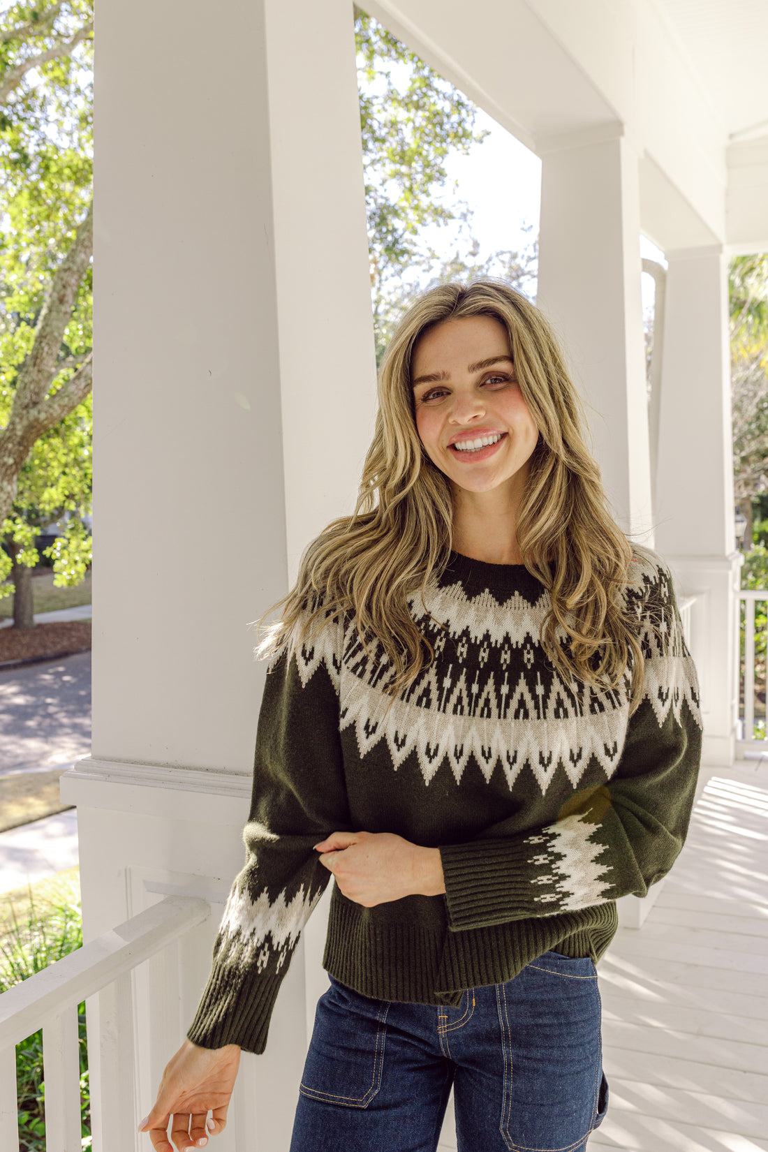 Olive Fair Isle Sweater