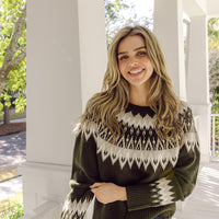 Olive Fair Isle Sweater