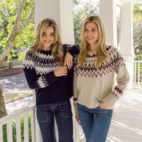 Camel Fair Isle Sweater