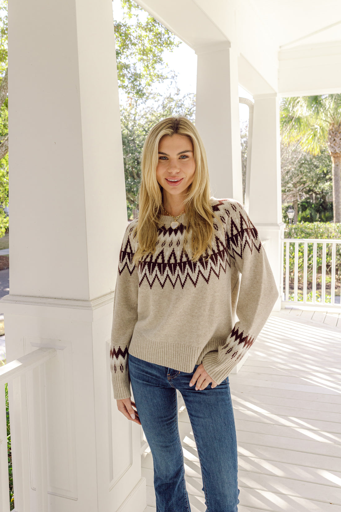 Camel Fair Isle Sweater