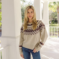 Camel Fair Isle Sweater