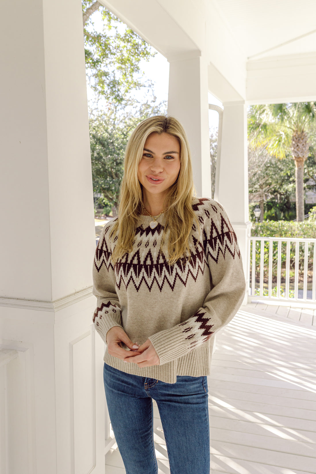 Camel Fair Isle Sweater