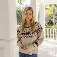 Camel Fair Isle Sweater