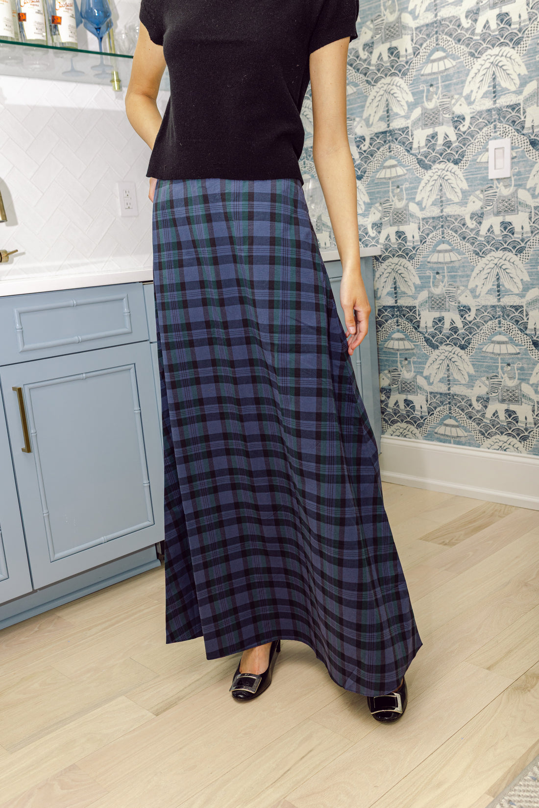 Blackwatch Plaid Maxi Skirt