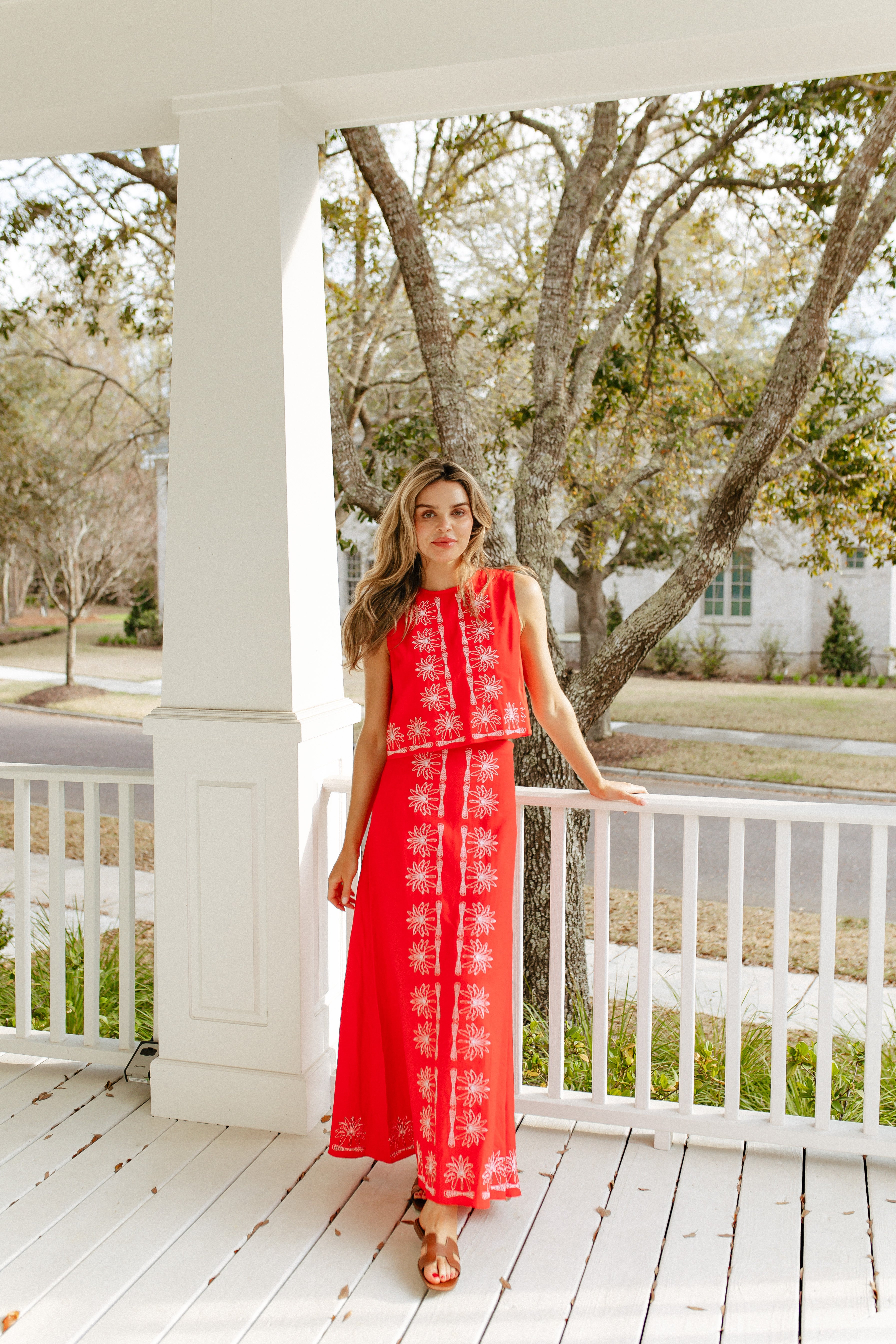 Red Flame Maxi Skirt Set – Sail to Sable