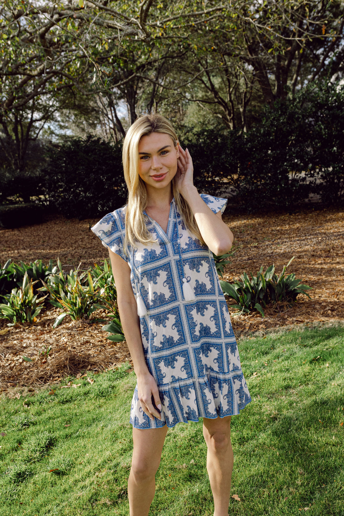 Paisley Park Print Ruffle Hem Dress