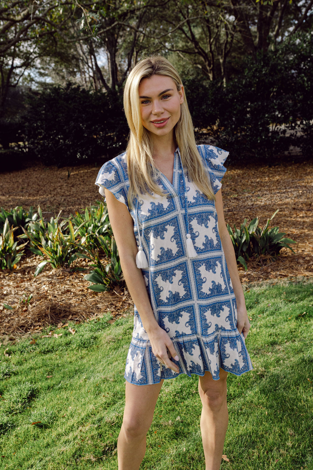 Paisley Park Print Ruffle Hem Dress