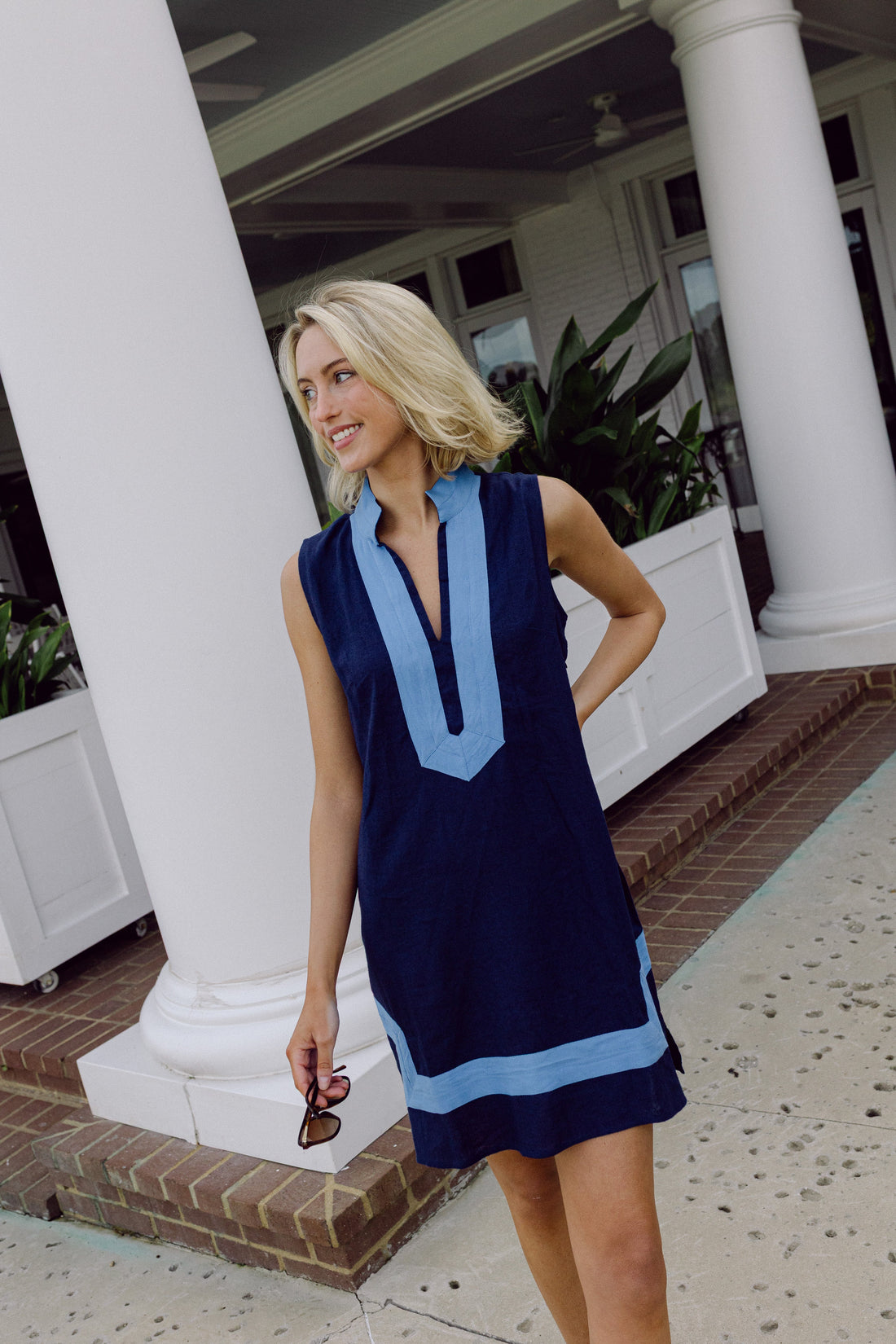 Navy Sleeveless Classic Tunic