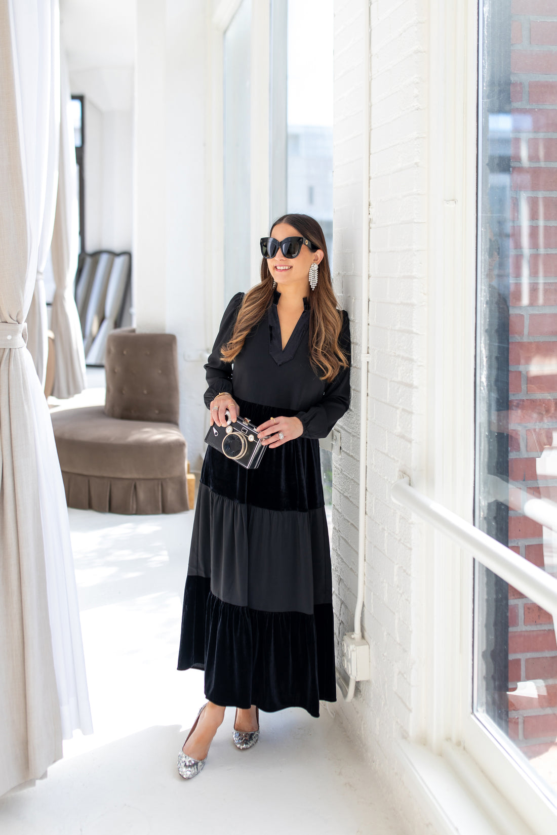 The Anne Velvet Midi Dress