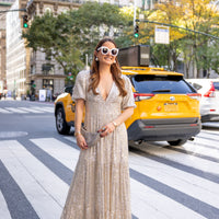 Silver Ava Sequin Maxi Dress