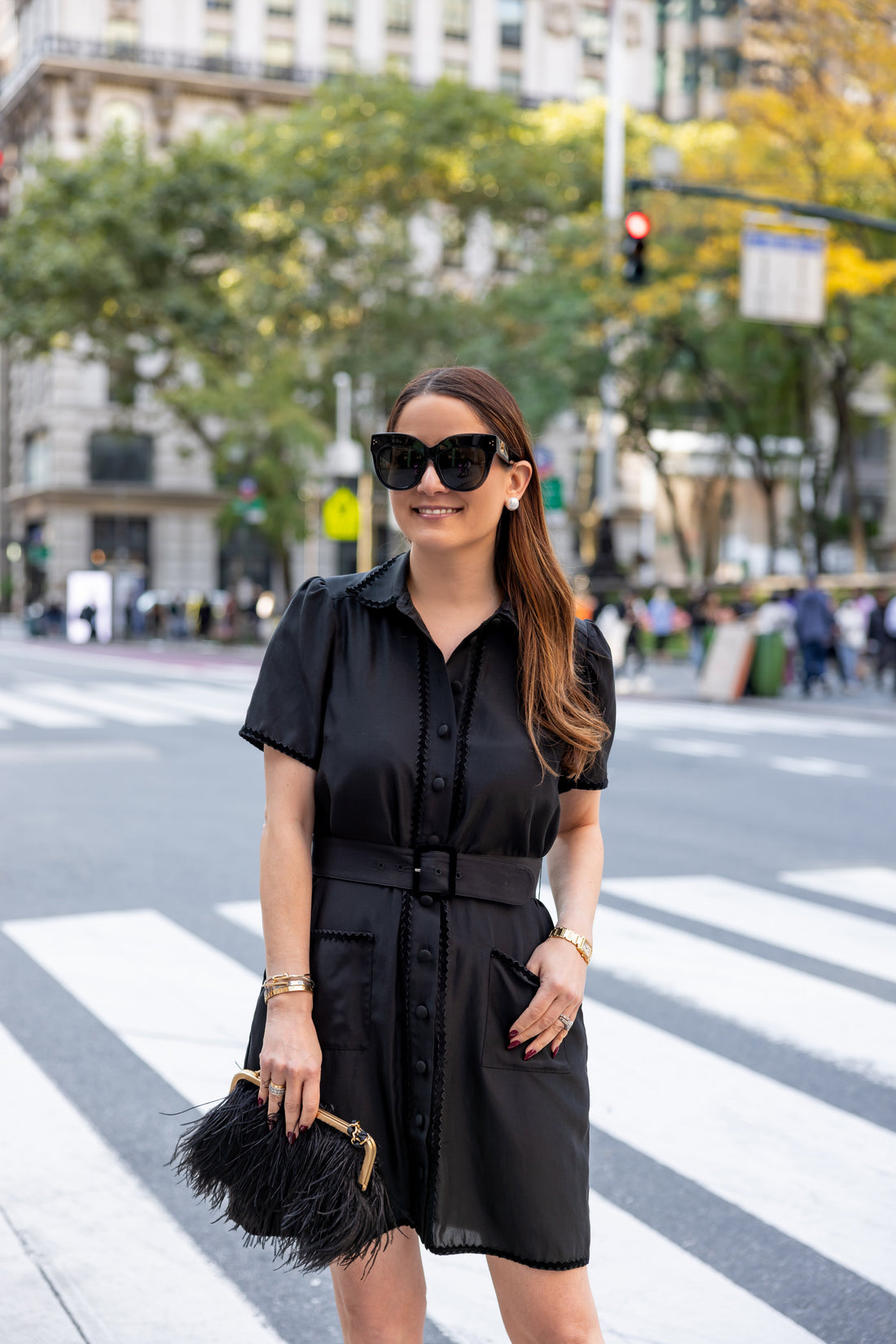 Sail to Sable Ella Belted Shirt Dress Black / XXXL / SCH2402 Sail to Sable Ella Belted Shirt Dress Black / XXXL / SCH2402
