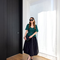 Emerald Luna Puff Sleeve Top