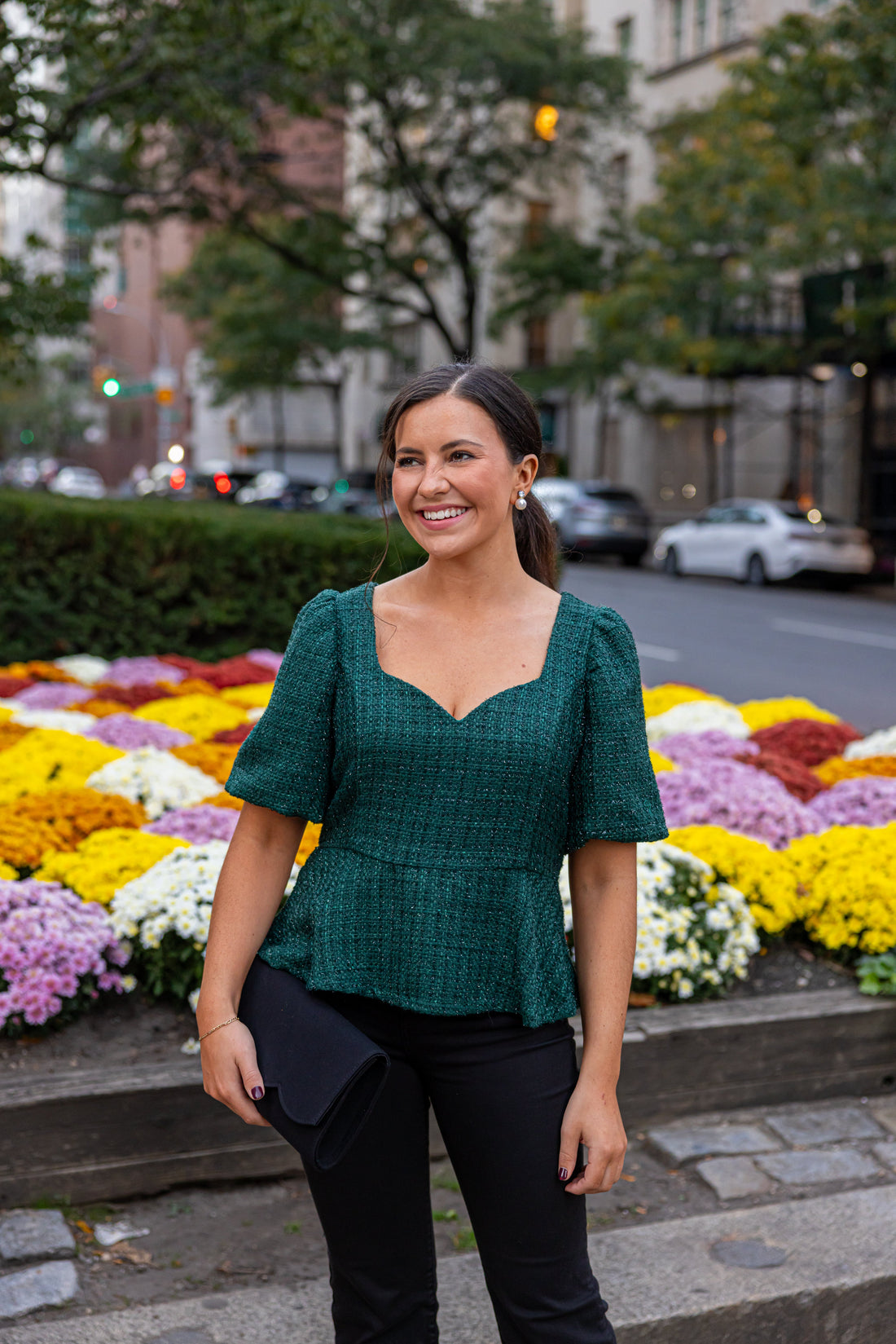 Emerald Luna Puff Sleeve Top