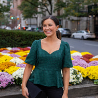 Emerald Luna Puff Sleeve Top