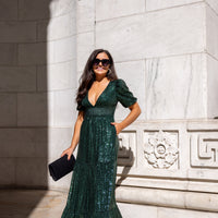 Emerald Ava Sequin Maxi Dress