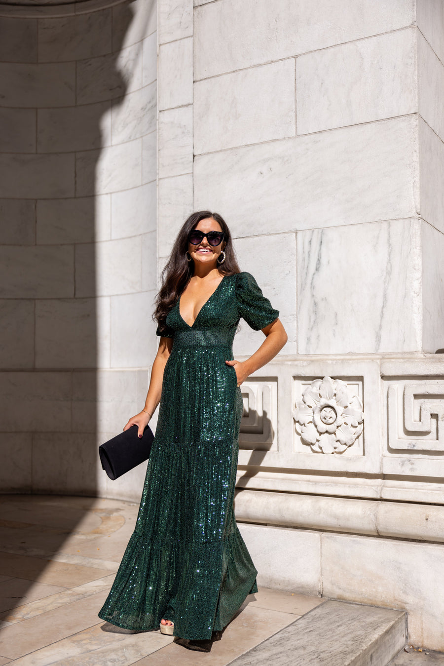 Emerald Ava Sequin Maxi Dress