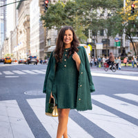 Emerald Dylan Tweed Button Front Coat