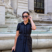 Ella Belted Shirt Dress