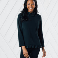 Long Sleeve Double Ruffle Top (Two Colors)