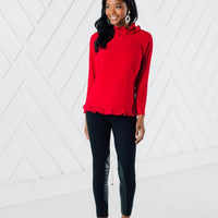 Long Sleeve Double Ruffle Top (Two Colors)