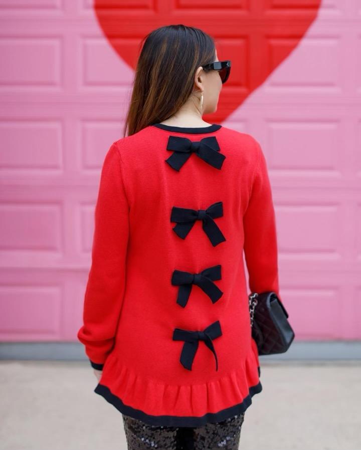 Faith Bow Back Sweater - Two Colors