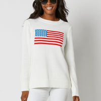 White Flag Intarsia Sweater