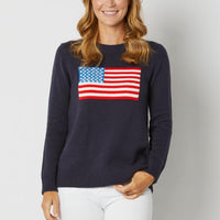 Navy Flag Intarsia Sweater