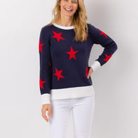 Navy Star Sweater