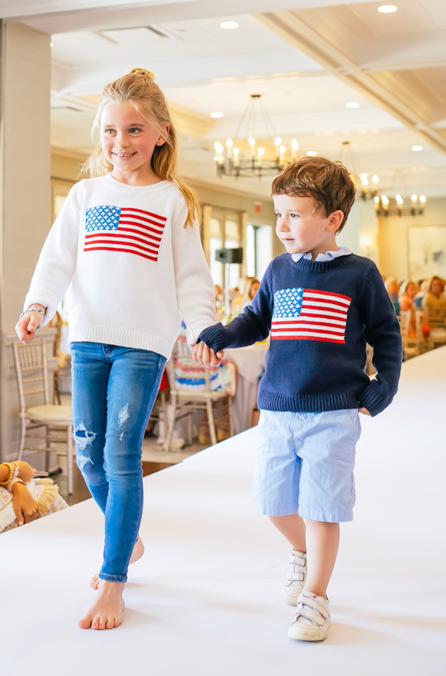 Navy Kids Flag Sweater