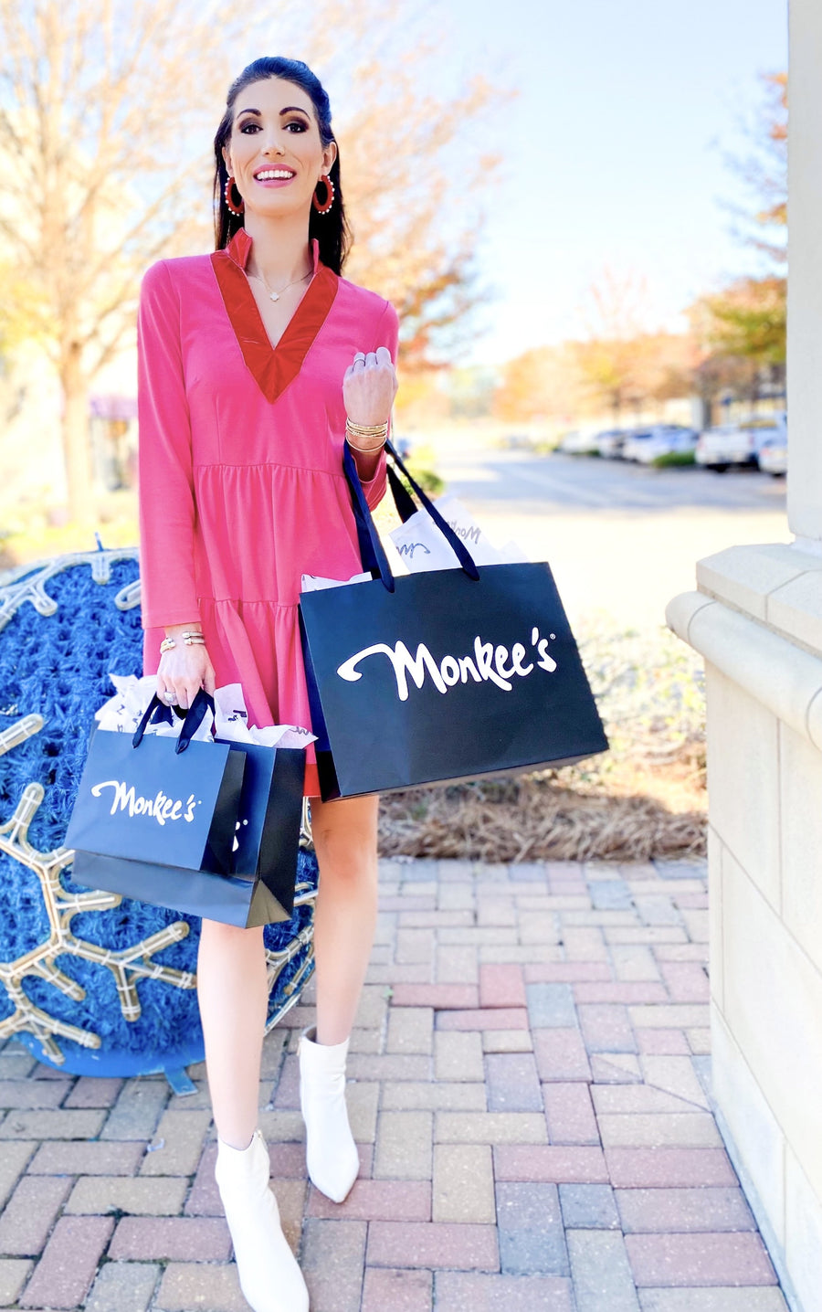 fit and flare tunic dress Sail to Sable Blackwatch Lurex Clip Dot Tunic Flare Dress Blackwatch PLAID / S / H2303