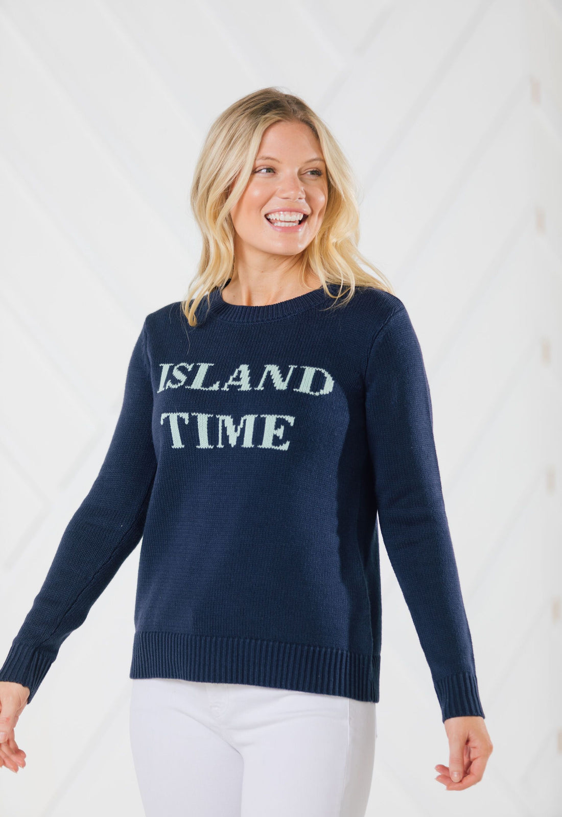 Island Time Long Sleeve Intarsia Sweater